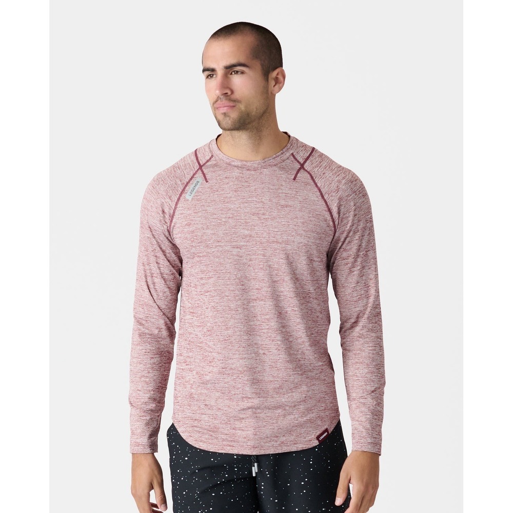 Legends Men's XL Red Enzo Long Sleeve Shirt Performance Lightweight Activewear